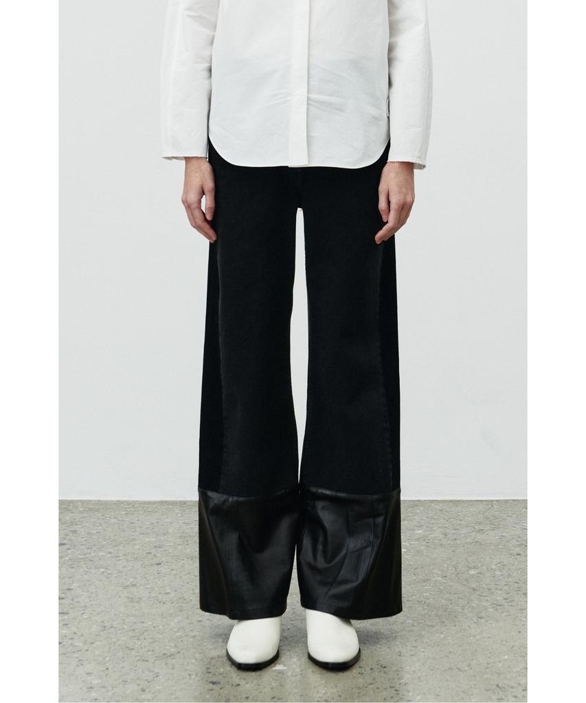RECODE Lam Leather Patch Pants Rqpaa25528Bkx
