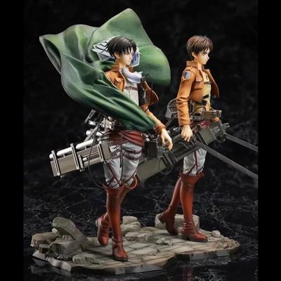 Attack On Titan Figure Levi Ackerman Eren Yeager Anime PVC Action Figure Toy Shingeki No Kyojin Statue Collection Model Doll