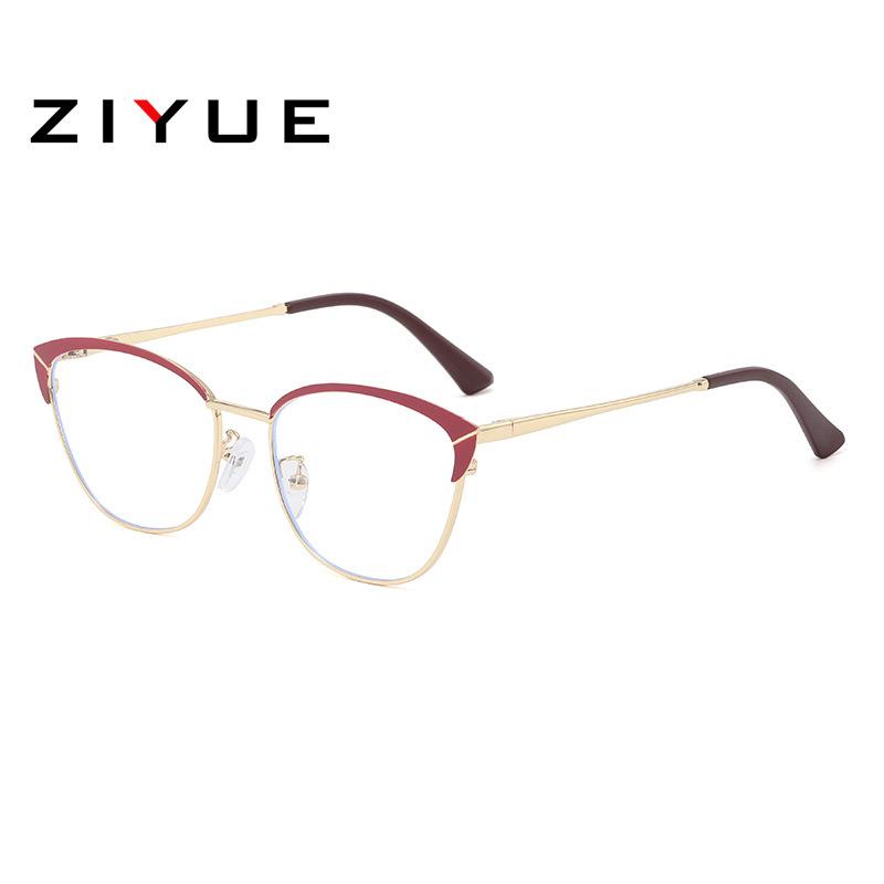 Trendy Cat-Eye Glasses for Women with Anti-Blue Light and Anti-Radiation Prescription Lenses
