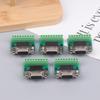 5Pcs Db9 Male Female Adapter Signals Terminal Module Rs232 Rs485 Serial To Terminal 9-Pin 9-Hole Connector