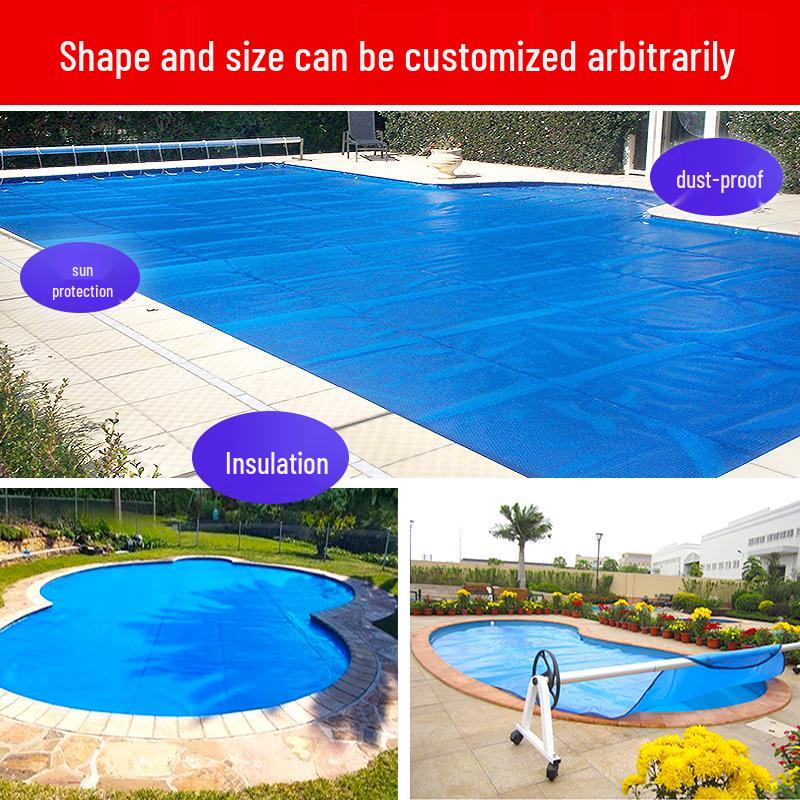 Children's Pool Bubble Insulation Cover - Dustproof & Heat Retaining Film for Pools and Hot Springs.