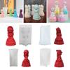 Silicone Candle Moulds Girl Shaped Clay Moulds Crafts Moulds Baking Tools Non-stick Silicone Material for Kitchen Baking