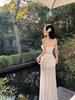 Feminine One-Shoulder Mesh Strapless Summer Dress