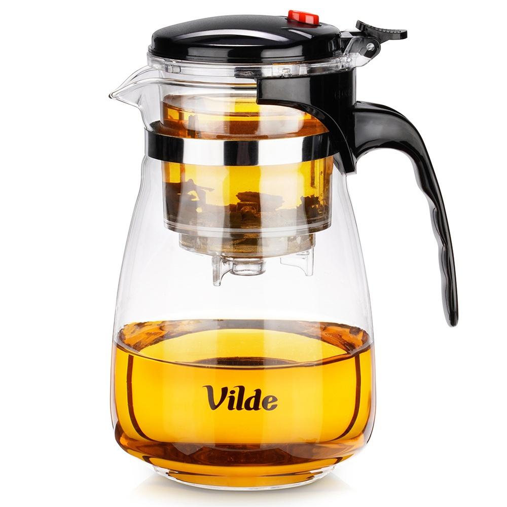 Üveg kancsó kioldóval és teaszűrővel 960 ml