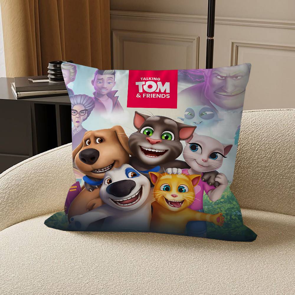 Talking Tom and Friends Cushion Cover Decorative Pillow Sofa Home Decor Case Pillow Cases