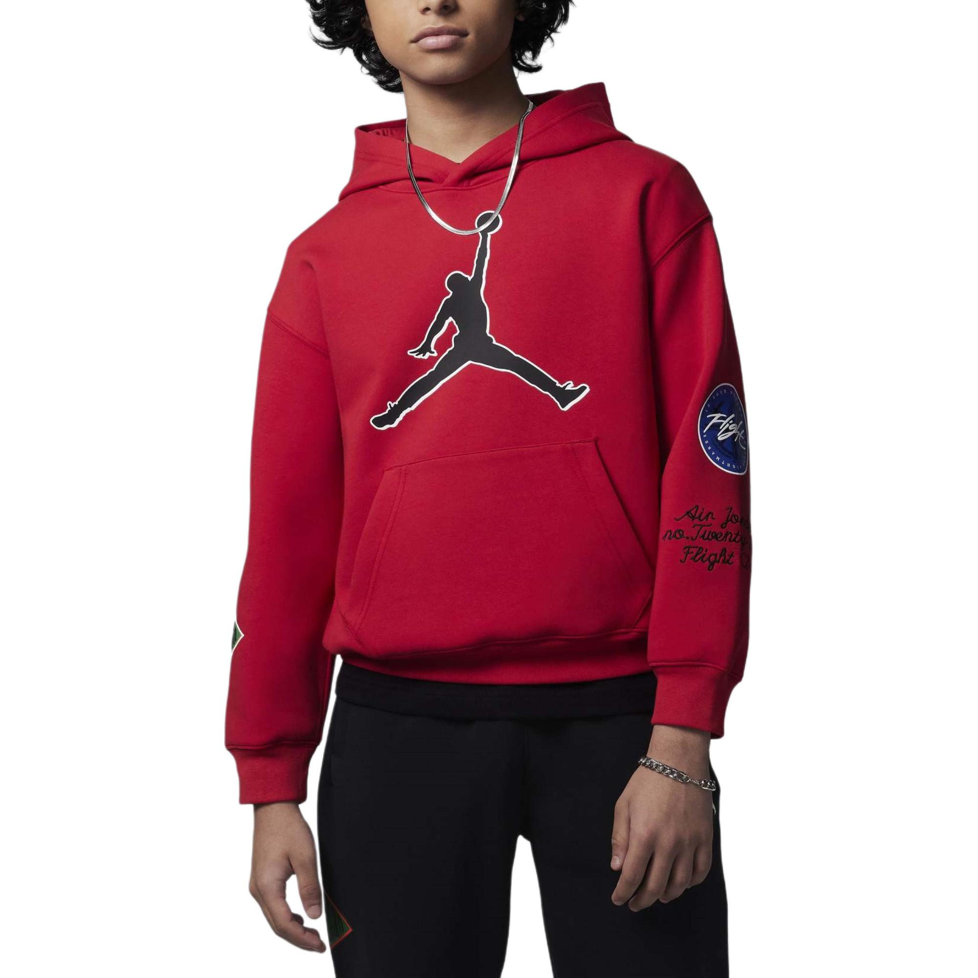 

Jordan Air Flight Court Of Legends 23 Series Knitted Pullover Hoodie Kids hoodies Fitness-Red II0289-687 XL