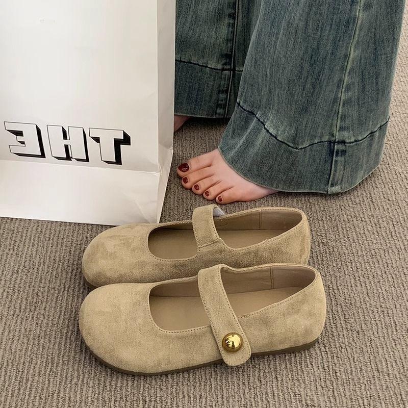 All-inclusive Shallow Mouth Flat-bottomed Doudou Shoes Women's Summer New Gentle Retro One-word Single Shoes