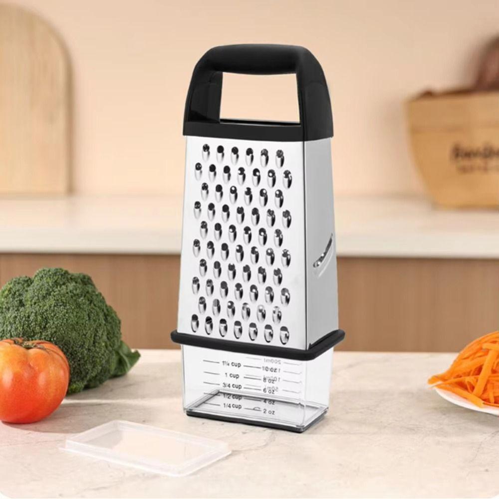 Four Sided Cheese Graters Stainless Steel Vegetable Slicer Ergonomic Food Shredder Cheese