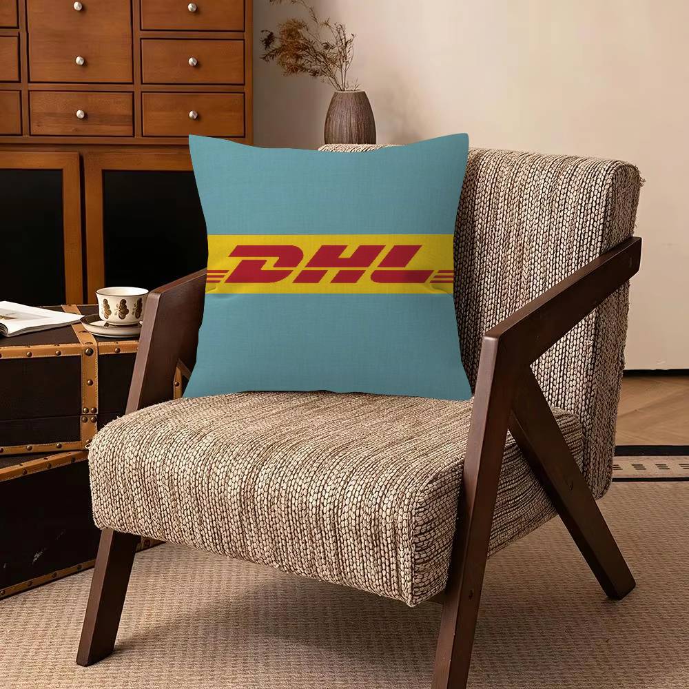 Logistics Brand DDhl Decorative Pillowcase Square Pillowcase Home Office Decorative Cushion Cover