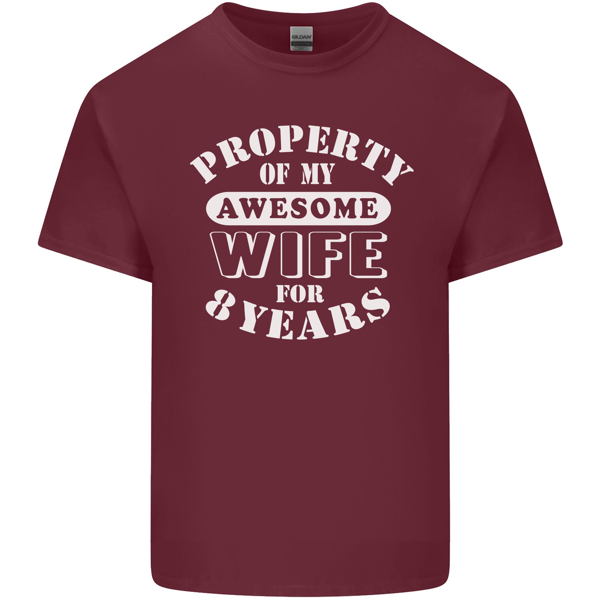 8 Year Wedding Anniversary 8th Funny Wife Unisexs Light Cotton TShirt S