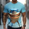 Lustiges Herren Strand Krokodil Grafik T-Shirt Neuheit 3D Hai Druck t-shirts Mode Cool Party Kurzarm Tops Sommerkleidung