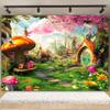 Fairy Tale Enchanted Forest Backdrop Photography Wonderland Dreamy Jungle Mushroom Baby Birthday Party Backgrounds Decor Prop