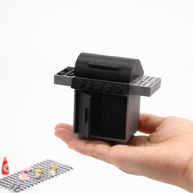 Metal Barbecue Grill Model for Dollhouses Furniture, Deck Cookout Display Accessory Use Case Display Item