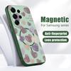 Magnetic For Magsafe Case For Samsung Galaxy S26 Ultra S25 Edge S24 Plus S23 FE S22 A54 A55 A56 5G Candy Color Love Hearts Pattern Matte Cover