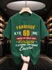 2026 New Pure Cotton Tshirt 60th Birthday Humorous Car Meme Print Tshirt Casual Crew Neck Short Sleeve Street Style Top