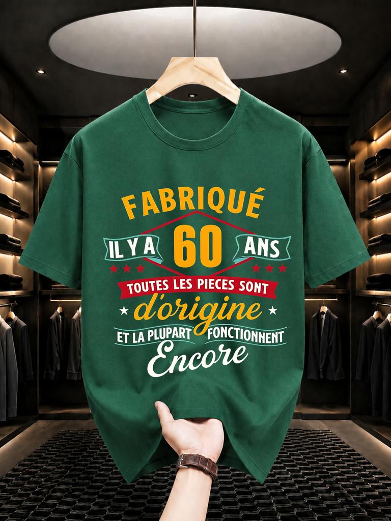 2026 New Pure Cotton Tshirt 60th Birthday Humorous Car Meme Print Tshirt Casual Crew Neck Short Sleeve Street Style Top