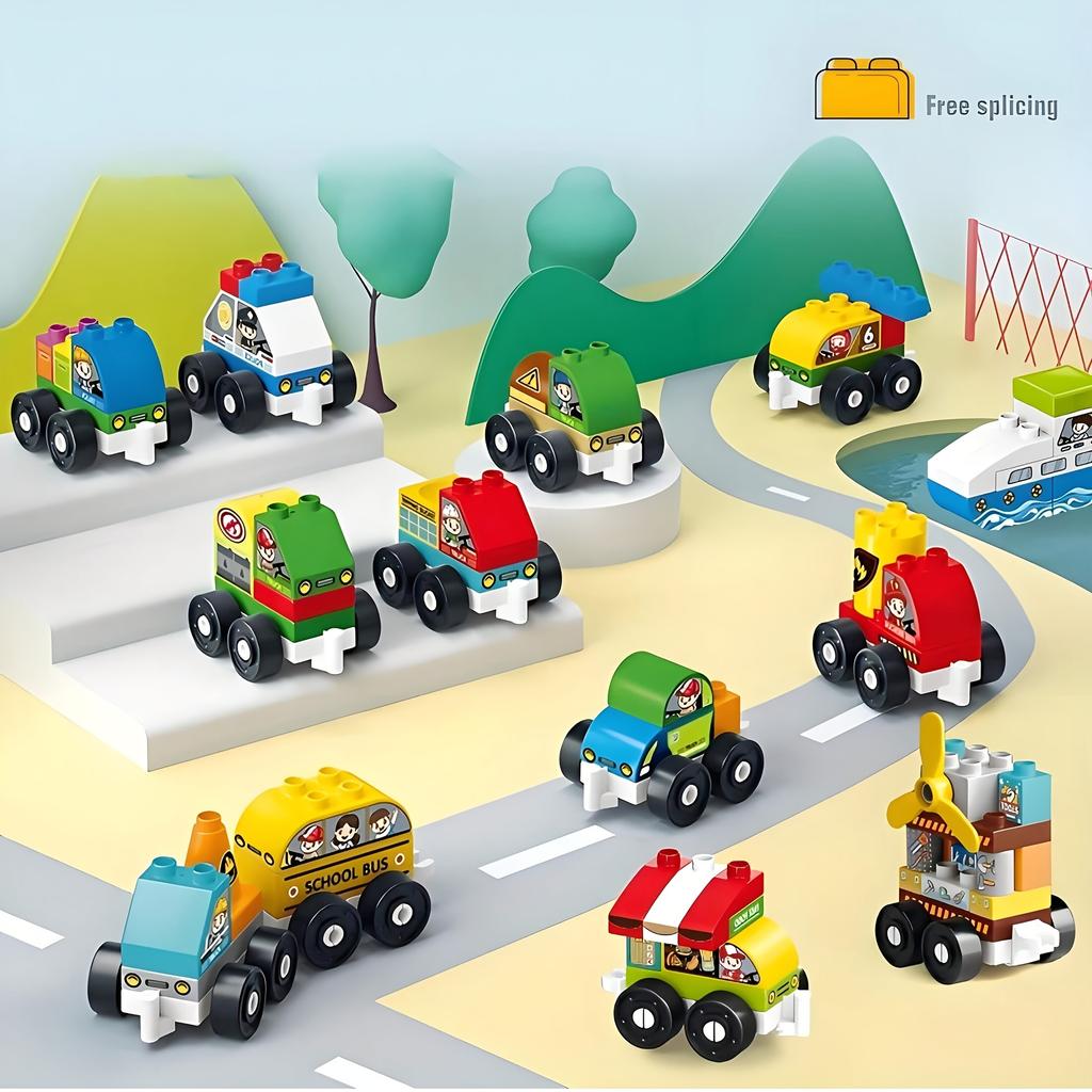 Educational Building Toy Mini Transport Model 3D Stereo Game Props Office Ornament Scene Building