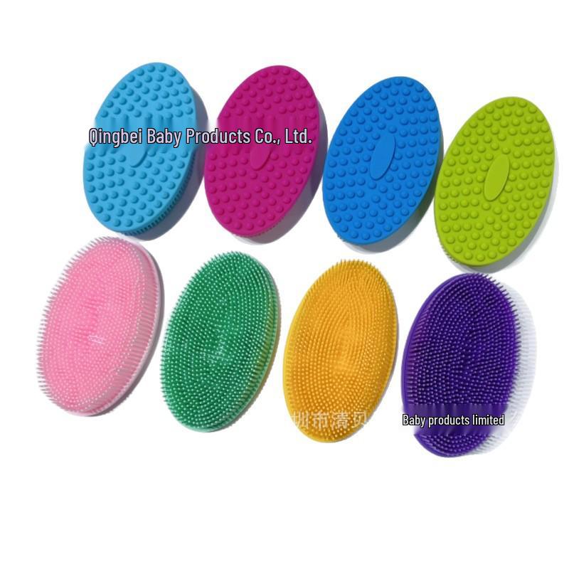 Baby Silicone Bath Brush - Soft Shampoo and Sensory Tactile Brush for Kids.