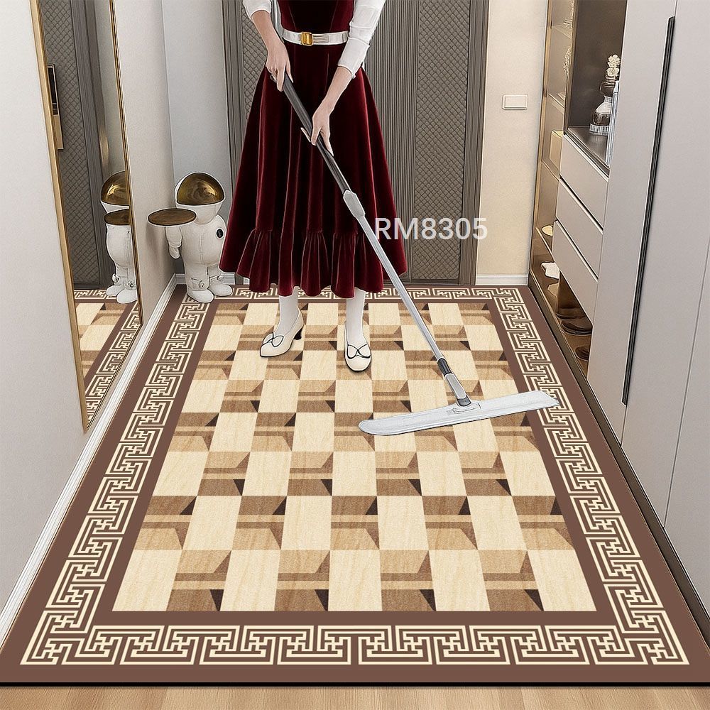 Household Door Mat Waterproof and Anti Slip PU Leather Door Mat Kitchen Floor Mat Foot Mat