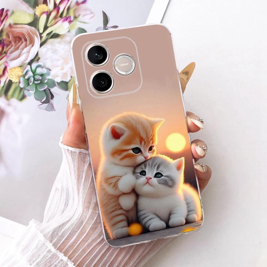 For Honor 600 Lite Phone Case LNA-NX1 Back Cover Cute Cat Cartoons Printing Soft Silicone Shell Honor 500 Smart 600lite Funda