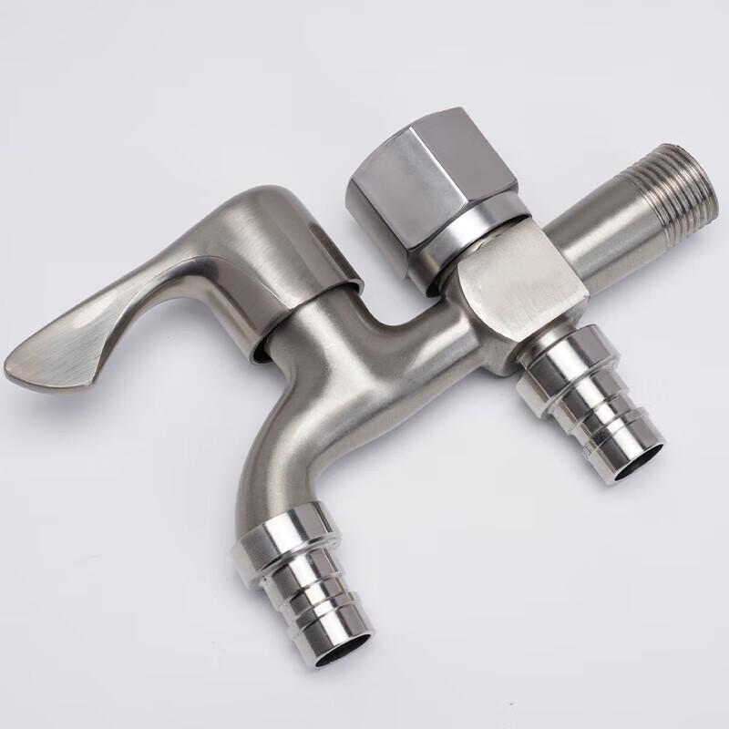 Honggong 304 Stainless Steel One-in Two-out Faucet