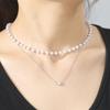 Cazador Trendy Small Heart Imitation Pearl Choker Necklaces for Women Stainless Steel Multilayers Necklaces 2026 Jewelry Gift