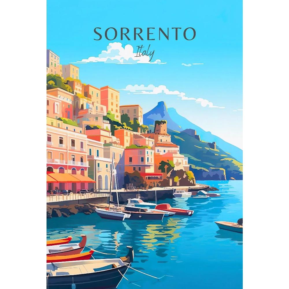 Modern Amalfi Italy Famous Travel Posters Palermo Vintage Puglia Cinque Terre Travel Prints Canvas Wall Pictures Home Room Decor
