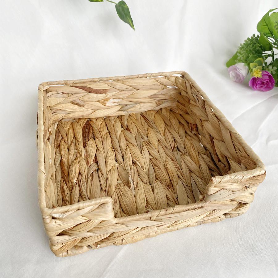Rattan Tissue Box Holder With Lid For Living Room And Bathroom Decor