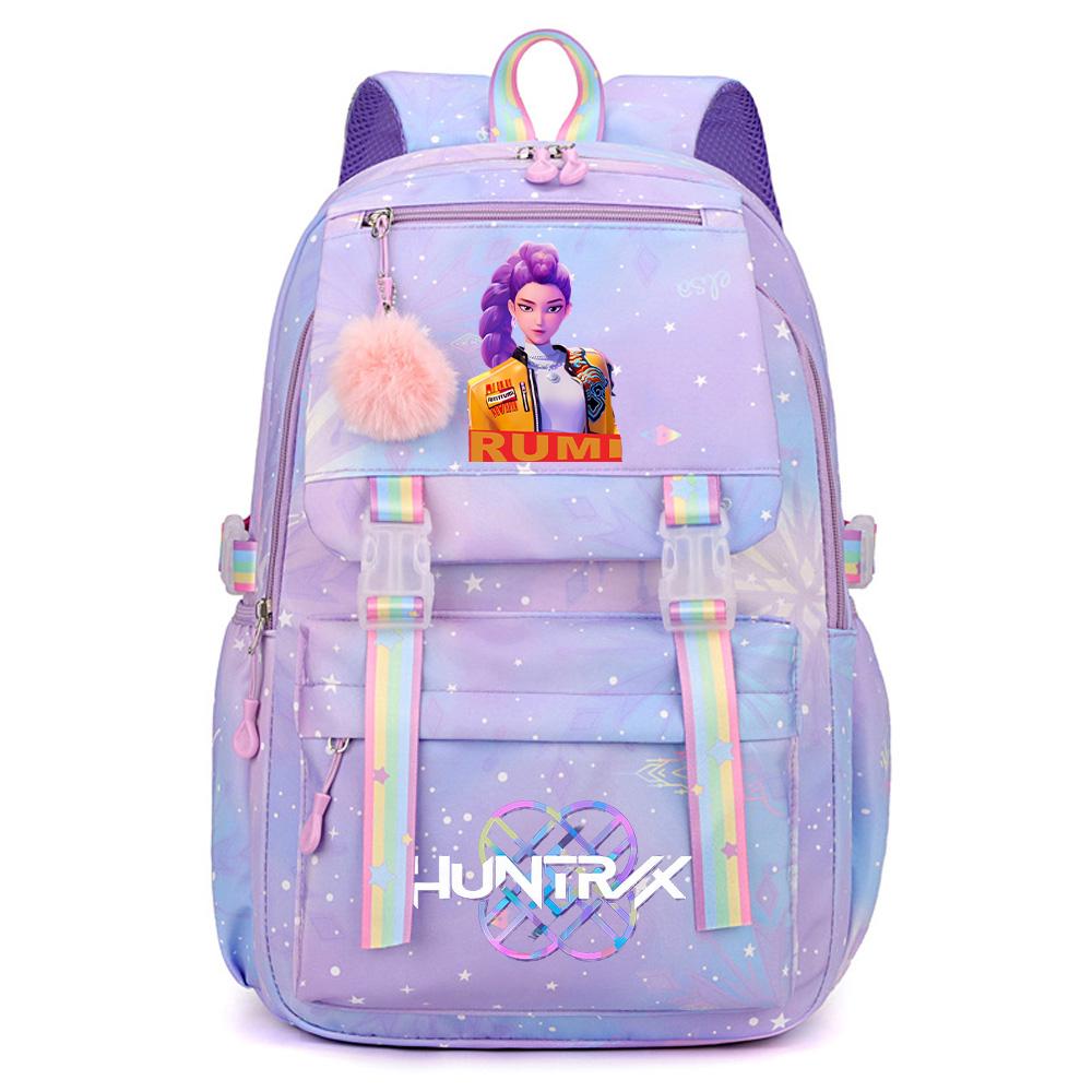 Anime Demon Hunters Printed Large Capacity Waterproof Backpack Teenger Student Schoolbag Bookbag Travel Bag