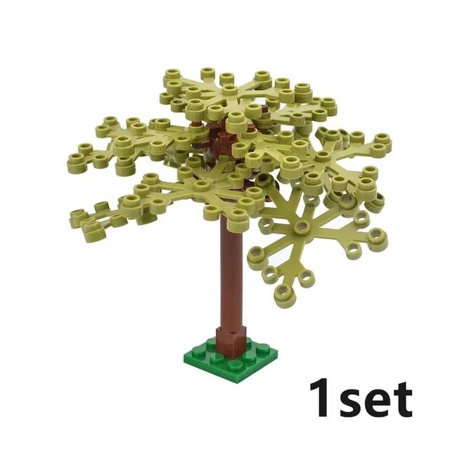 DIY Plant Tree City Bricks Assemble MOC Pine Christmas Tree Model Building Blocks Educational Creative Toys For Children Gifts