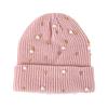 Winter Unisex Knitted Beanie Hat 3D Embroidered Pearl Rhinestones Warm Y2K Style Spandex/Cotton Outdoor