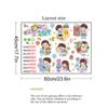 1pc Nursery Room Decoration Inspirational Wall Stickers Classroom Decor Cartoon Character Reading Kindergarten Early Education