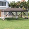 Foldable Party Tent with Side Walls Taupe 3x6 M