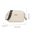 Rilibegan Embroidered Camera Bag Material Casual Small Square Bag Versatile Single Shoulder Bag Printed Shoulder Strap