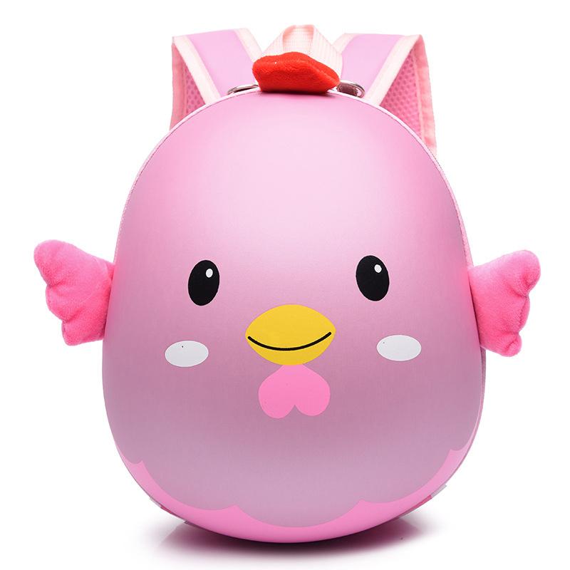 Cartoon Chicken Kids Rucksack Waterproof Adjustable Shoulder Backpack Wear Resistant for Primary School Students Daily Use