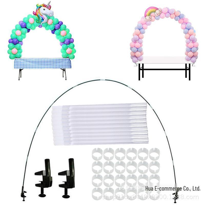 15-Section Fiber Rod Balloon Arch Kit with Water Bag Base for Birthday, Wedding, or Christmas Decorations