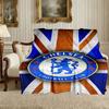 Chelsea FC Muster Decke, Gemütliche Decke für ganzjährigen Komfort auf Sofas, Betten, im Büro, Auto, beim Camping und auf Reisen