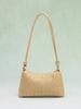 Pp Woven Crossbody Bag With Shell Pendant For Beach Vacation And Casual Wear