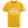Jesus Way Truth Life Letter Printing 2026 Summer Unisexs Brand Cotton Ordinary Short Sleeve Tshirt Solid Color Casual Tops