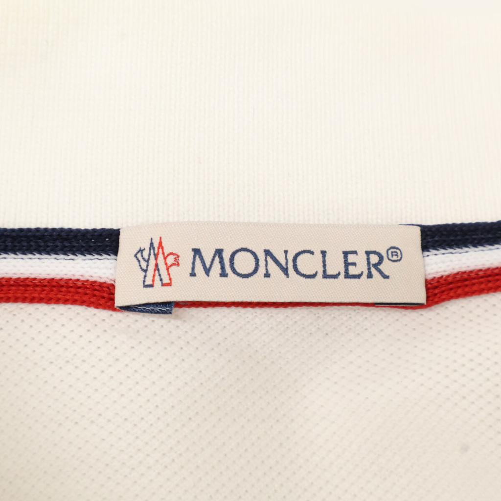 MONCLER White pique polo shirt tops S whiteUsed