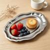 Retro Style Stainless Steel Cake Tray Silver Color Jewelry Storage Organizer  Jewelry Display