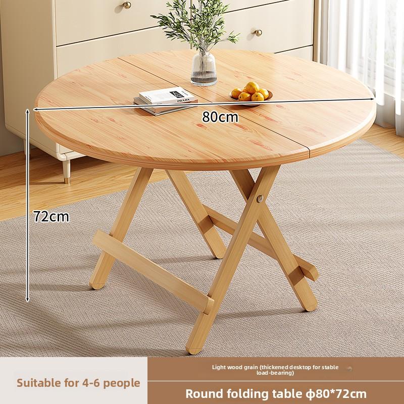 Sturdy Folding Dining Table - No Assembly Needed, Strong Stable Desk for Kitchen, Study & Office, round dining table,small table