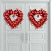 Valentine's Day Heart-shaped Three-dimensional Garland Outdoor Front Door Courtyard Porch Celebration Highlight Decoration Hanging Decoration