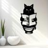 Metal Wall Art Vintage Laundry Cat Statue Rust Resistant Home Decor