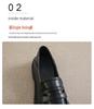Women's Black British Style Leather Loafers: Thick Sole, Chunky Heel, Round Toe, Two-Wear Design - Spring 2025