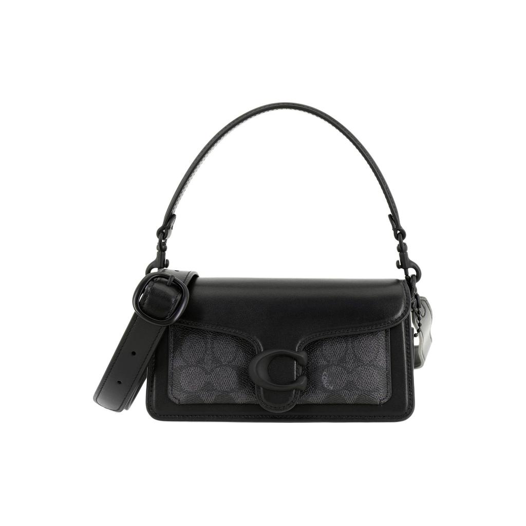 Coach Tabby 20 Logo Coated Canvas And Leather Crossbody Bag Women Bags Black CQ765-MWO1U