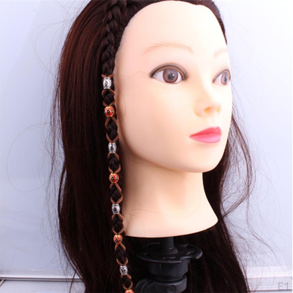 2Pcs Hair Ties Spacer Beads Wigs Rope Bracelet