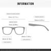 Lunettes de soleil polarisées style carré KDEAM pour hommes et femmes Taille moyenne Largeur totale 145 mm Lunettes de soleil d'extérieur avec étui zippé