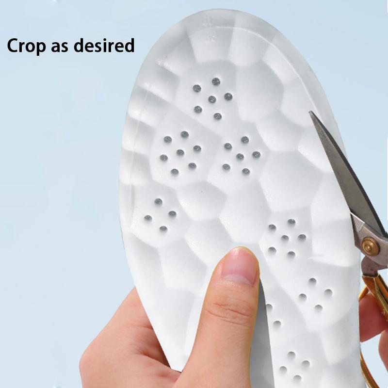 New Breathable Highly Elastic Sports Insoles Odor-Resistant Moisture-Wicking Insole for Men and Women Shock-Absorbing Shoe Pads
