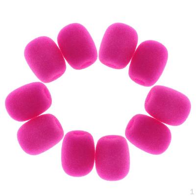 Mini-Mikrofon-Schwammabdeckung, Windschutzscheibe, 20 Stück – Fushcia Mic Covers